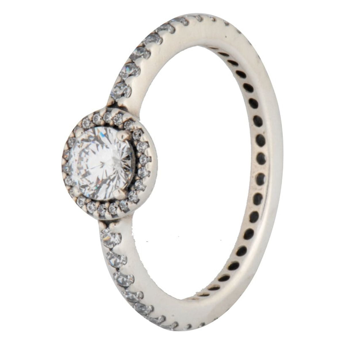 NEW 100% Authentic PANDORA 925 Silver Sparkling Row Eternity Ring 190050C01  | eBay